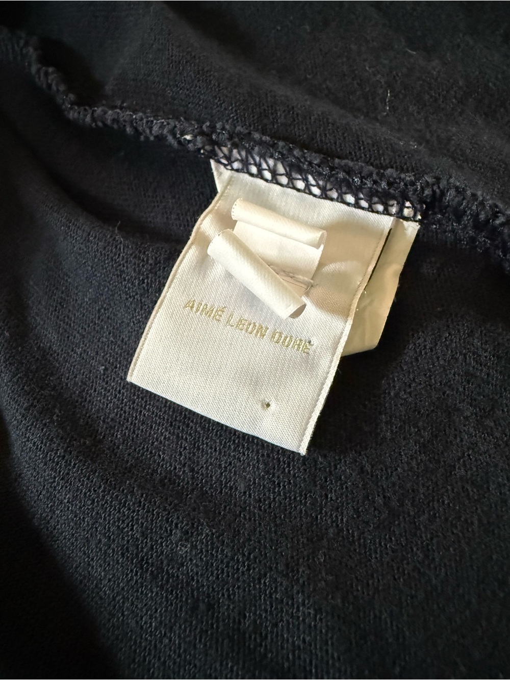 Brand new Aimee Leon Dore Black Minimal Logo Crewneck Longsleeve shirt - Picture 5 of 7